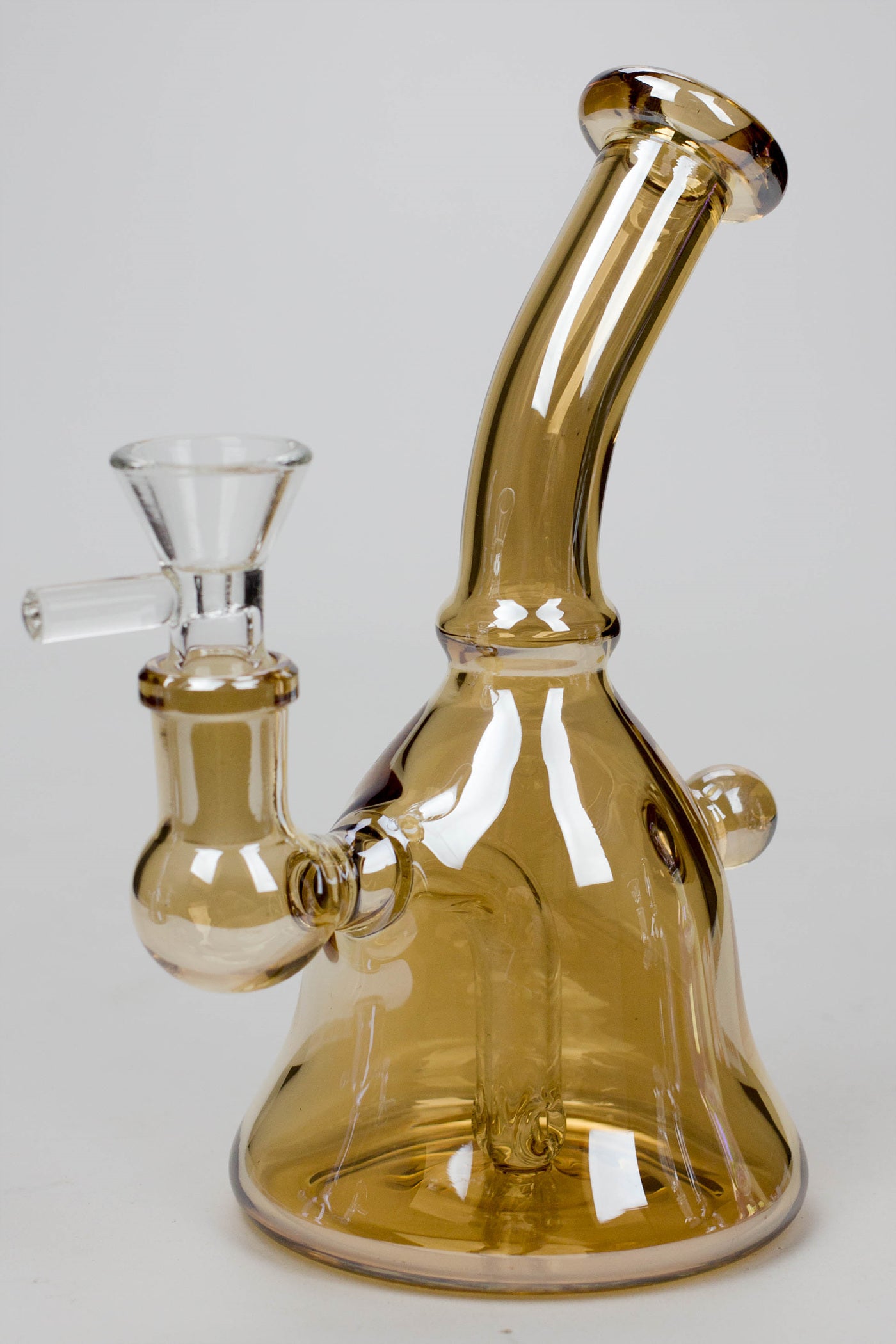 6" 2-in-1 fixed 3 hole diffuser bell Metallic tinted bubbler_9