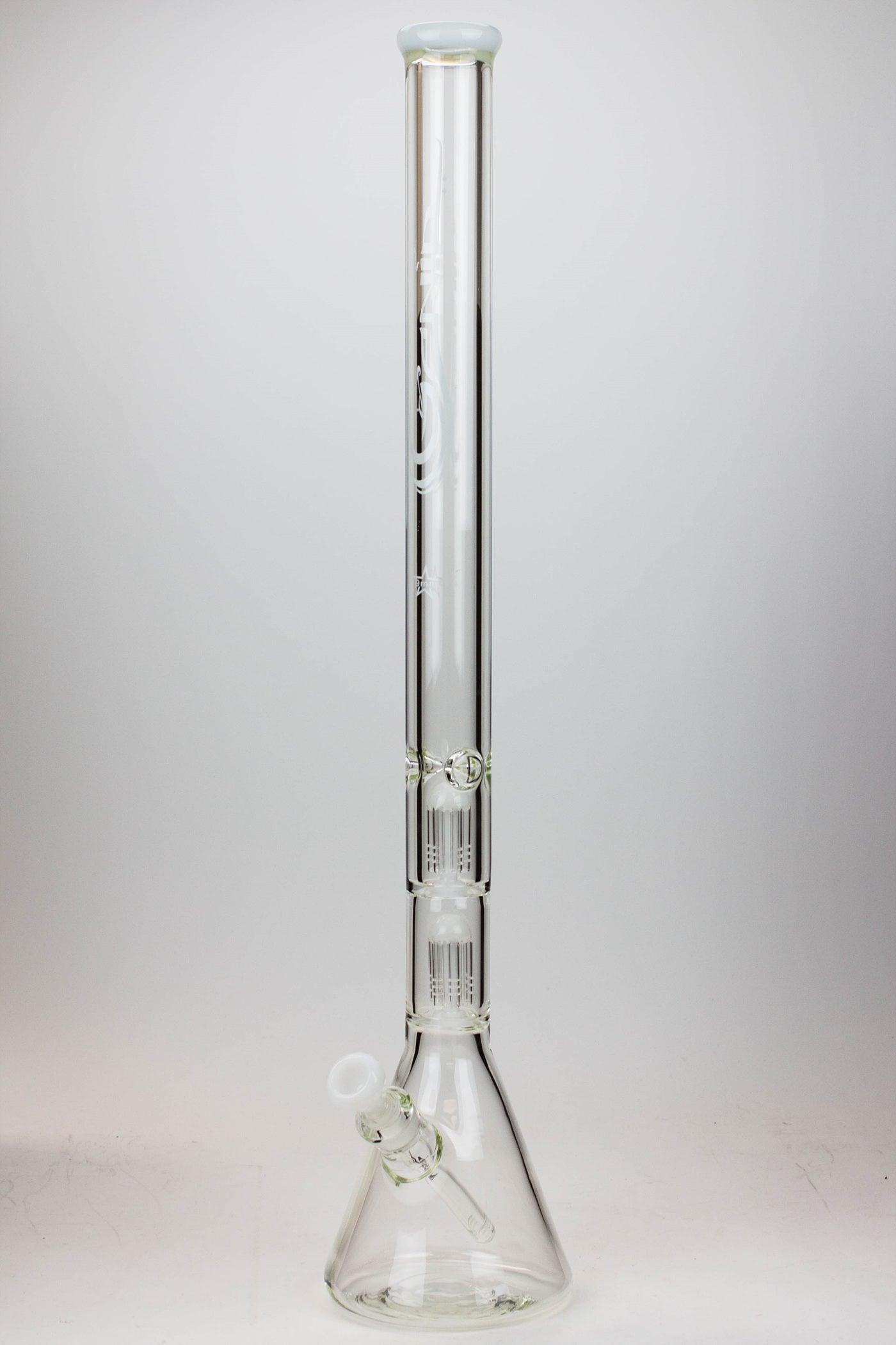 30" Genie 9 mm Dual tree arms beaker glass water bong_13