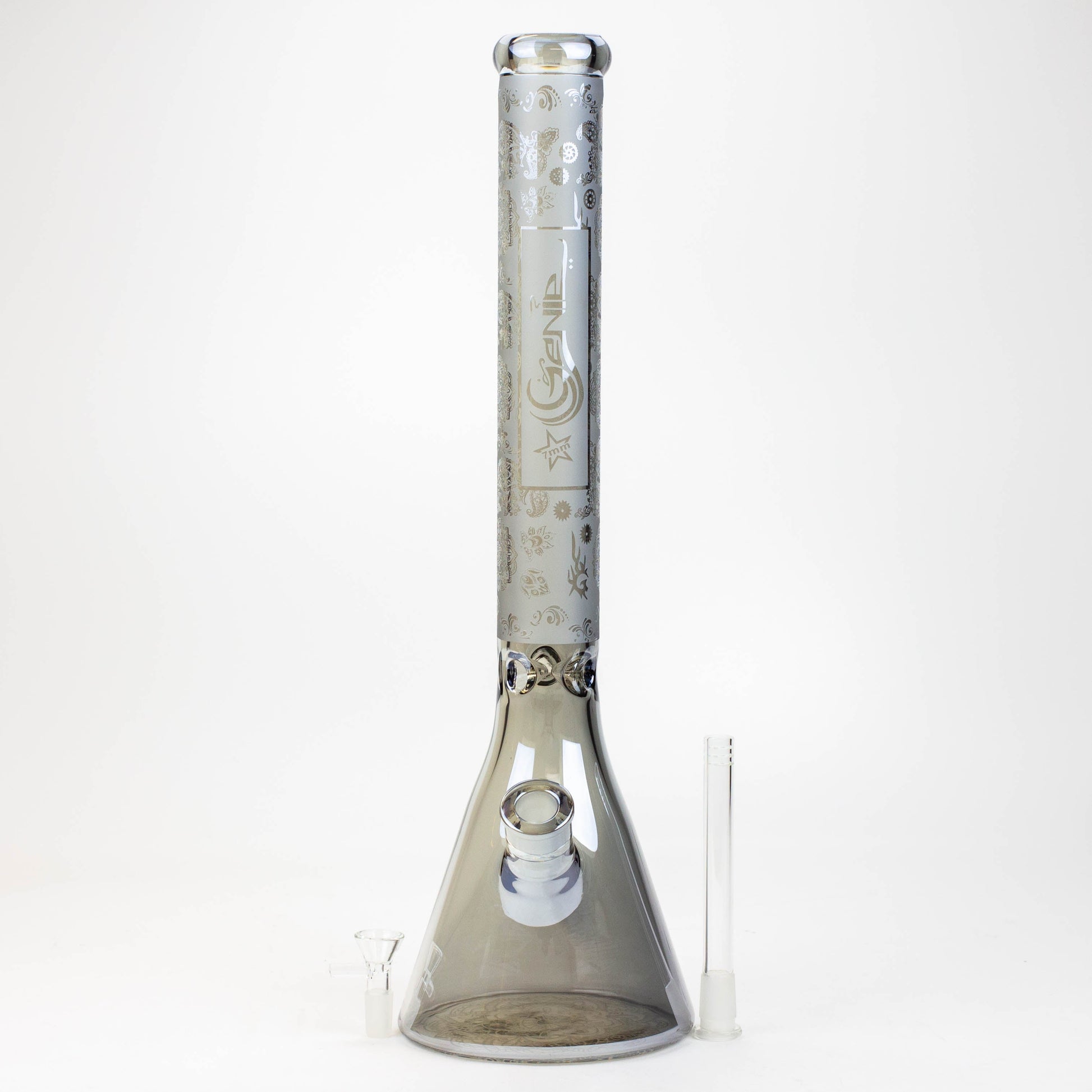 19" GENIE / 7 mm / Electroplated glass beaker bong_6