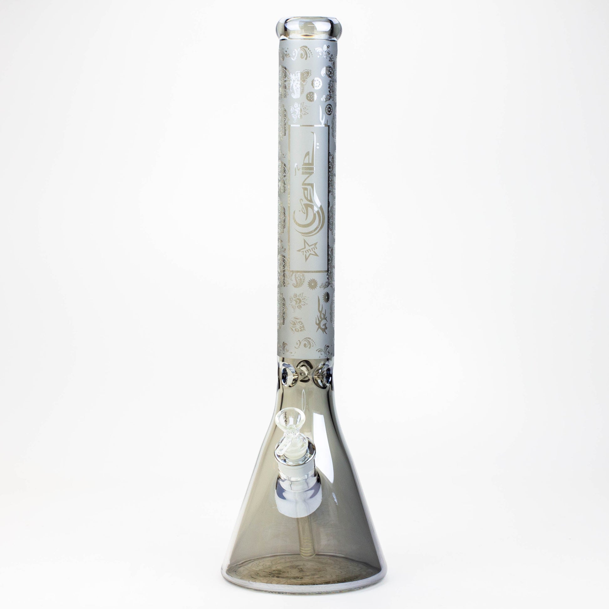 19" GENIE / 7 mm / Electroplated glass beaker bong_13