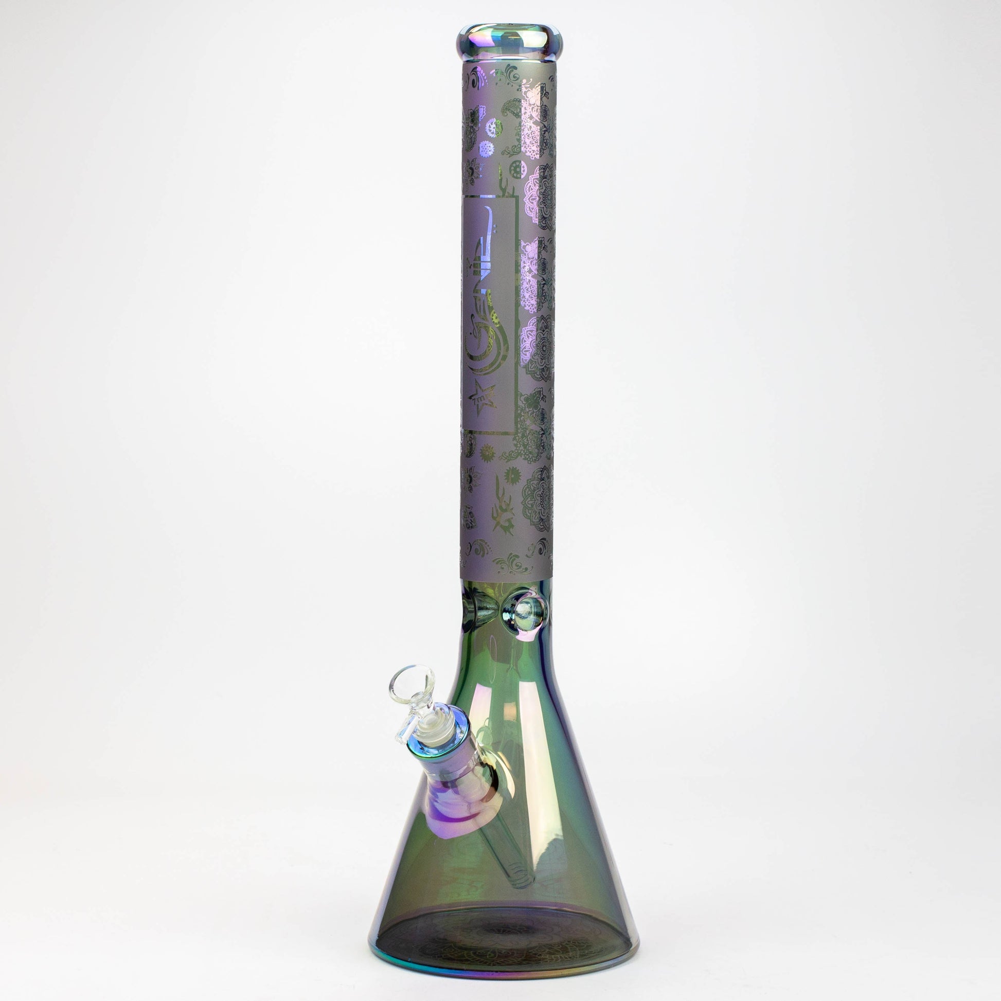 19" GENIE / 7 mm / Electroplated glass beaker bong_12