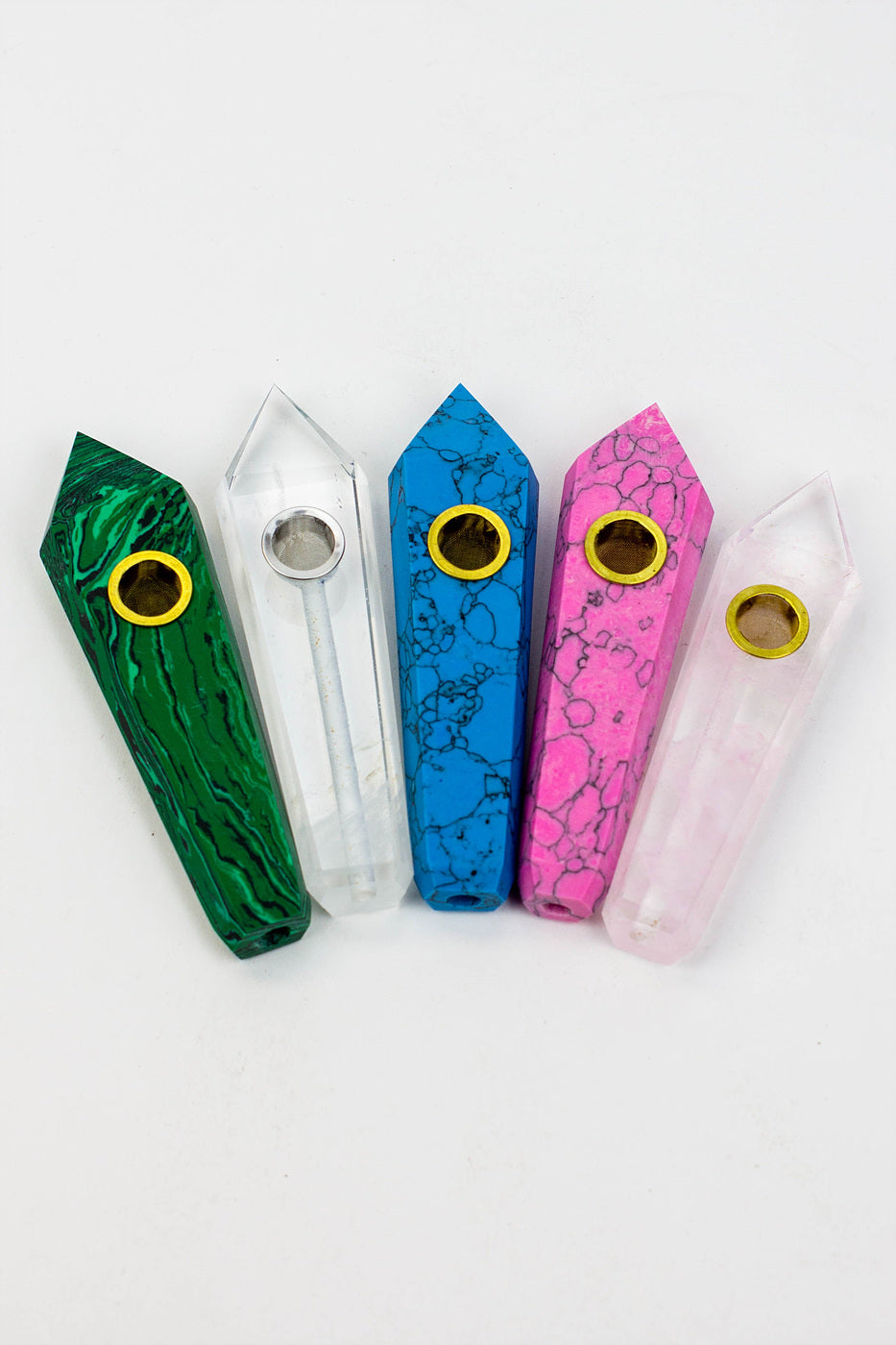 Acid Secs - Crystal Stone Smoking Pipe without choke hole_0