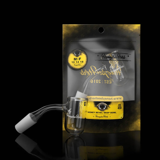 Honeybee Herb - HONEY BEVEL DEEP BOWL | BL - 45° DEGREE Banger_0