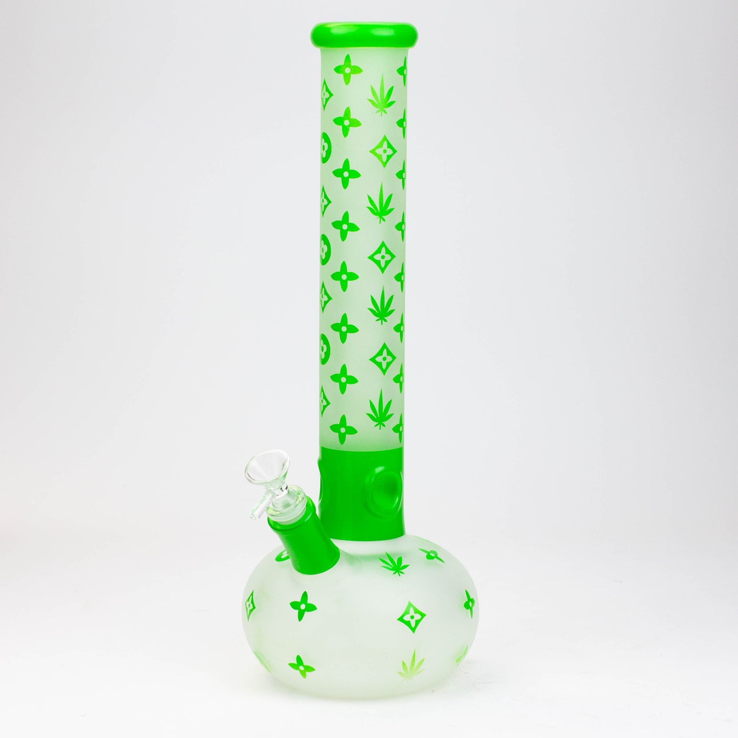 15.5" LX pattern 7 mm frosted glass water bong [AK-K3]_0