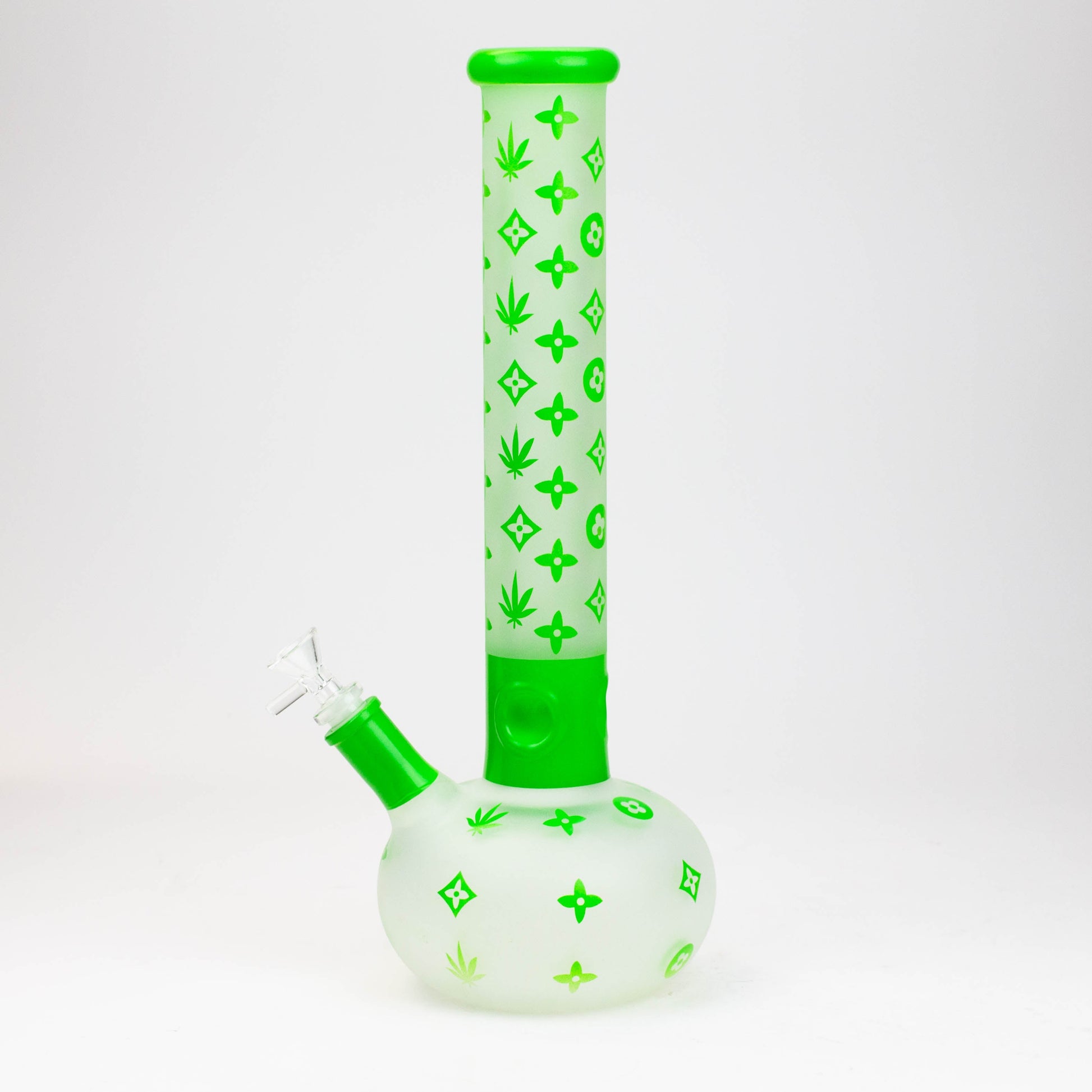 15.5" LX pattern 7 mm frosted glass water bong [AK-K3]_1