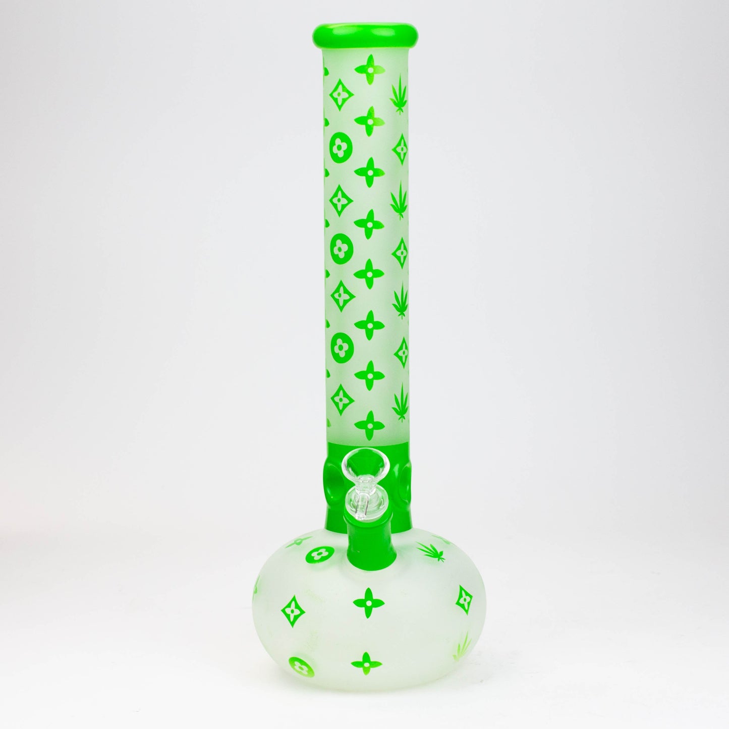 15.5" LX pattern 7 mm frosted glass water bong [AK-K3]_2