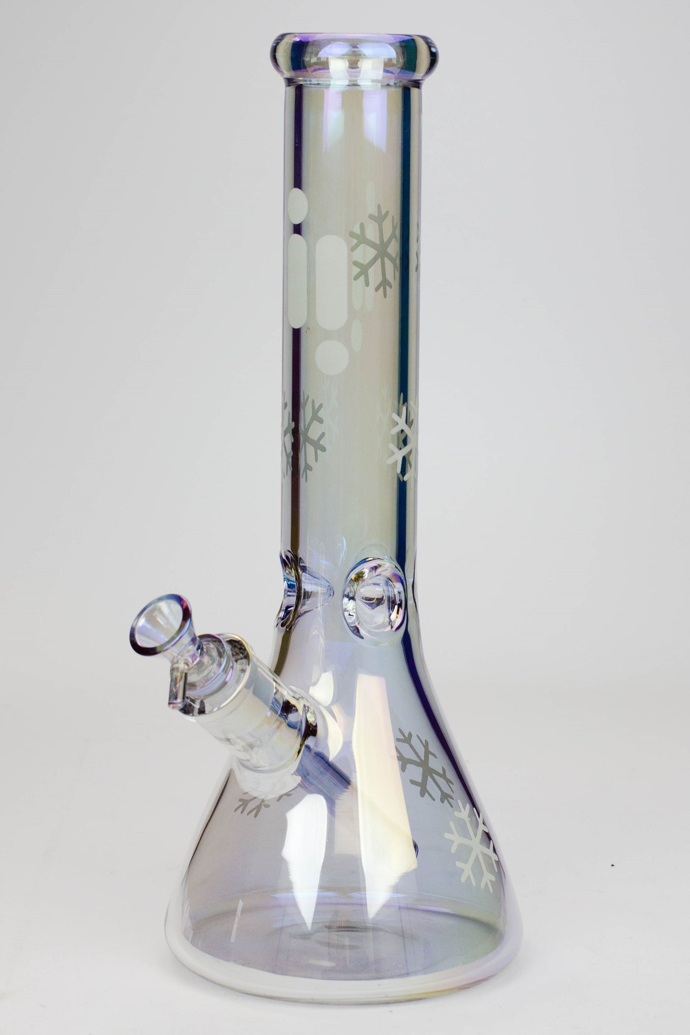 14" Infyniti Snowflake 7 mm metallic glass water bong_10