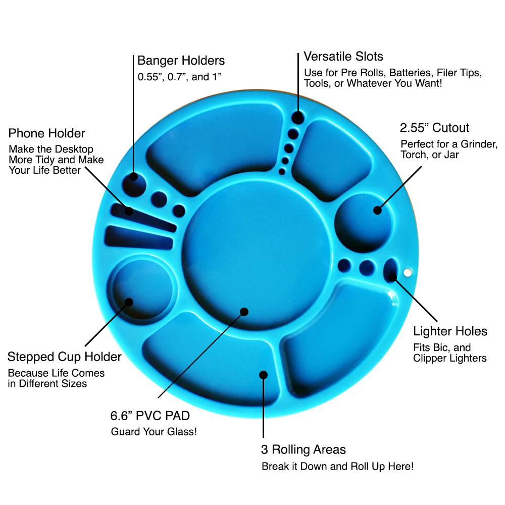 Multifunctional 360 Degree Rotating Led Spinning Rolling Tray_3