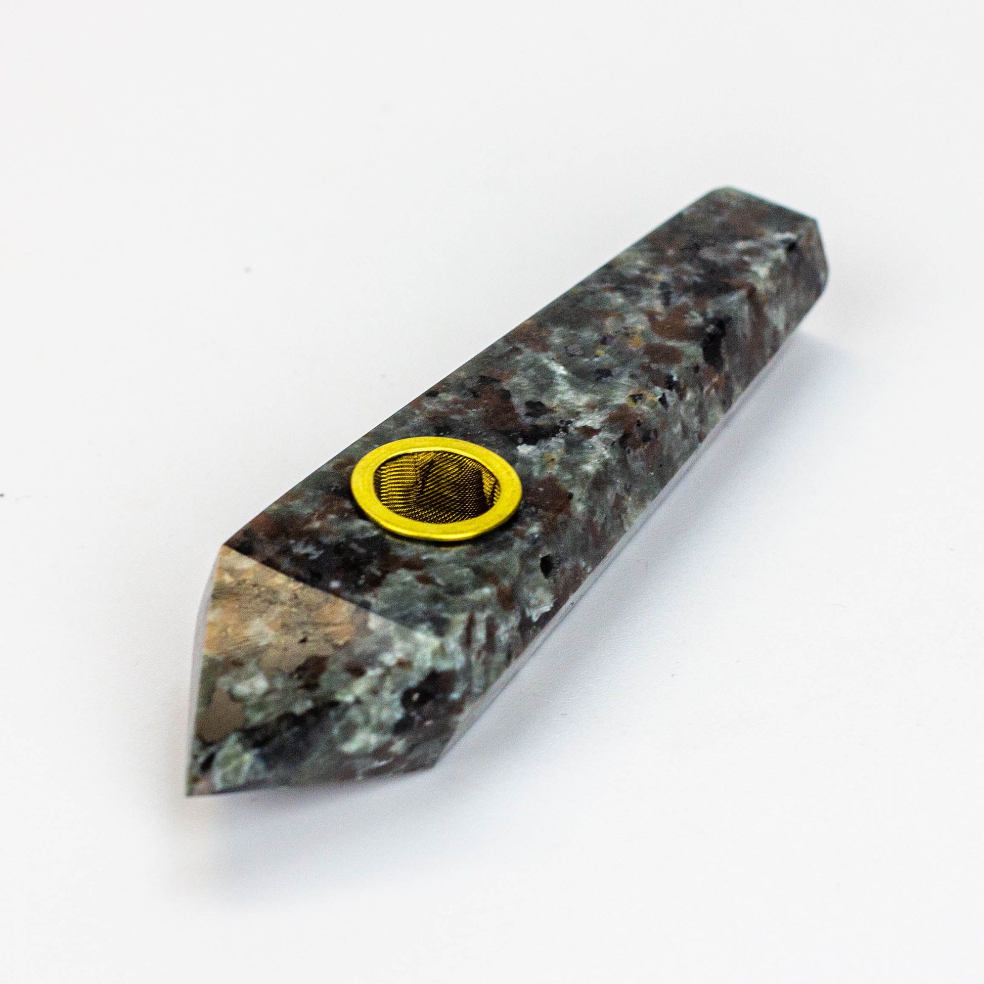 Acid Secs - Black light Natural Fire Stone Smoking Pipe with choke hole_4