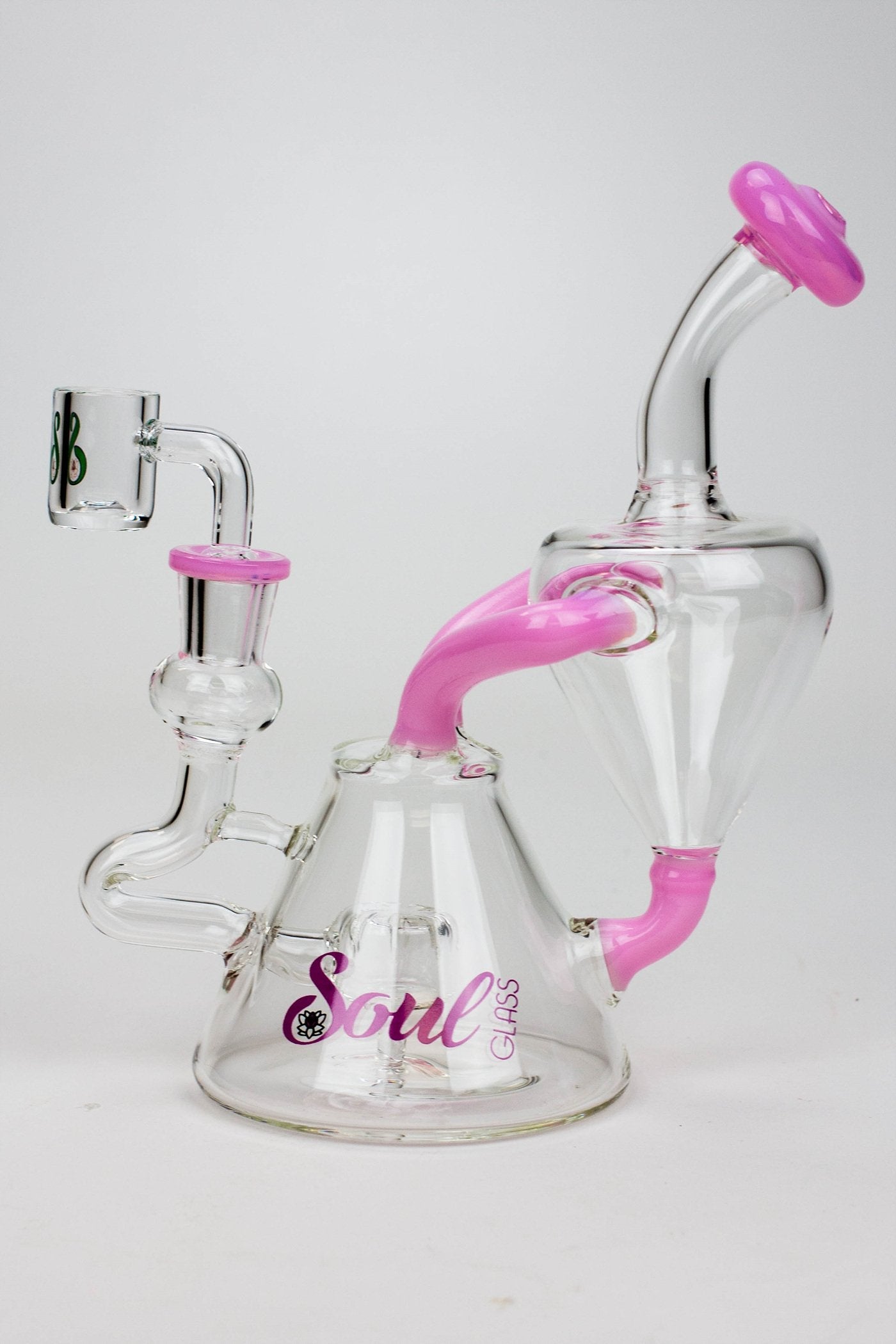 8" SOUL Glass 2-in-1 single chamber recycler bong_7